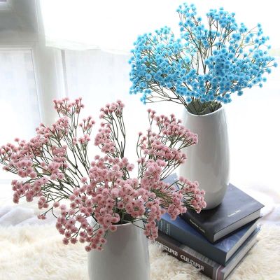 Blue/Pink/Yellow Gypsophila Artificial Flower Baby Breath Fake Silk Floral Plant Home Wedding Party Decoration Products