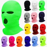 Drrogon Shop 2021 Fashion 3-Hole Knitted Full Face Cover Ski Mask, Winter Balaclava Warm Knit Full Face Mask for Outdoor Sports