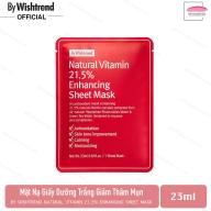 Mặt Nạ Dưỡng Trắng Da, Làm Mờ Vết Thâm By Wishtrend Natural Vitamin C 21.5 Enhancing Sheet Mask 23g _ By Wishtrend Chính Hãng thumbnail