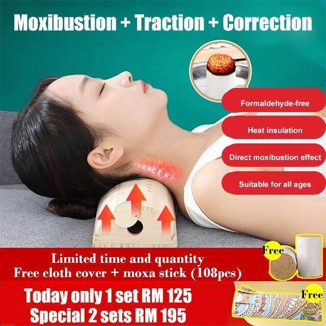 shystar Solid wood cervical spine pillow moxibustion pillow Lazada PH