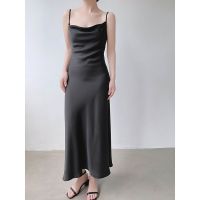 【HOT】 2023 Korean version of the goddess fan casual French suspender dress female person looks thin and high-end temperament