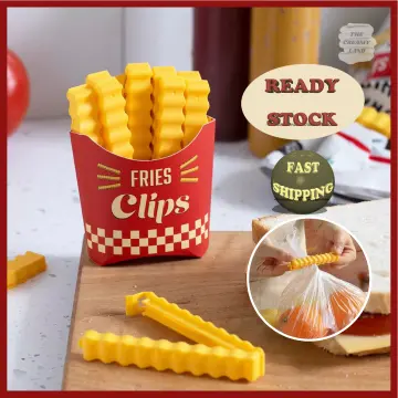 12pcs/Set Interesting French Fries Sealing Clip, Creative Food Sealing  Clip, Food Seasoning Packaging Bag, Fresh-keeping Plastic Sealing Clip