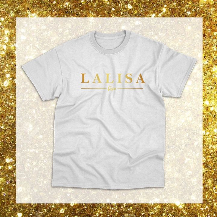 เสื้อlisa-เสื้อยืดแฟนคลับ-lalisa-solo-สกรีนทอง