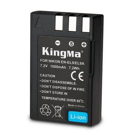 kingma-nikon-en-el9-9a-battery-1000mah-for-nikon-d3000-d5000-camera