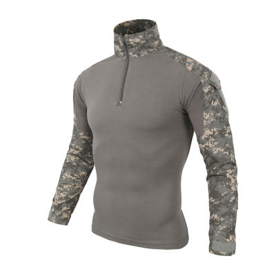 Men Tactical Hiking T-Shirt,Military Army Training Fishing Hunting Shirts,Male Breathable Army Long Sleeve Shooting Shirts