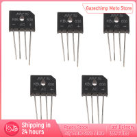 Gazechimp 5ชิ้น GBU606ไดโอดวงจรเรียงกระแสแบบสะพานสะพานแบน6A 600V เฟสเดียว4ขา