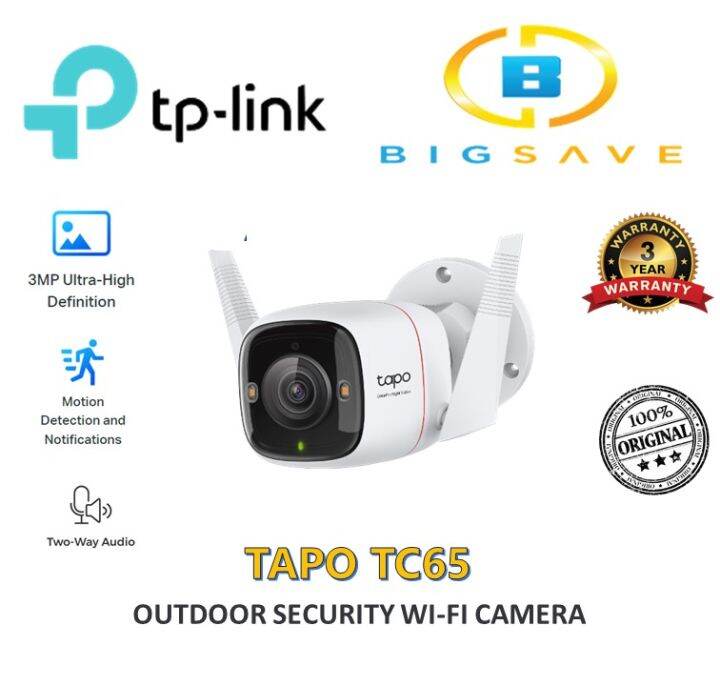 TP-LINK TAPO TC65 OUTDOOR SECURITY WI-FI CAMERA | Lazada