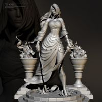 55mm 75mm Resin beauty model kits figure DIY toy colorless and assembled TD-4049