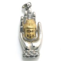 ZZOOI Unisex 316L Stainless Steel Cool Punk Gothic Big Buddha Newest Pendant