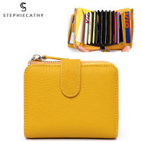 SC Natural Cowhide Multifunctional Short Wallet For Women 2021 Fashion Coin Purse Female Luxury Genuine Leather Zip Card Holders