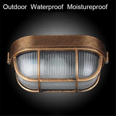 Retro Moisture Explosion-proof Outdoor Wall Light Vintage Waterproof E27 Ceiling Lamp Outdoor Wall &amp; Porch Lighting cicilighting