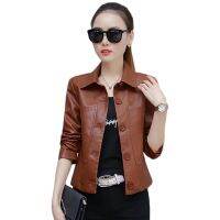 [COD] Leather Jacket Caramel 3XL 4XL Short Coat 2019 New Korean Fashion Clothing LD855