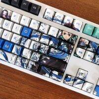 Demon Slayer Tanjiriu Theme แป้นพิมพ์วัสดุ Pbt 108ชุดปุ่มสำหรับคีย์บอร์ดแบบกลไก Oem โปรไฟล์เฉพาะ Keycaps Manyudou 2023ลดราคา