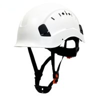 หมวกนิรภัยทำด้วยพลาสติก ABS ก่อสร้างก่อสร้างปีนผา Steeplejack คนงานหมวกนิรภัยยากหมวกแก๊ปอุปกรณ์ความปลอดภัยในสถานที่ทำงานกลางแจ้ง