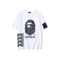 BAPE ผู้ชายเสื้อยืดสะท้อนแสงสี Ape หัวเสื้อยืดเสื้อลำลองเสื้อยืดผู้ชาย Black &amp; White M ~ 3XL