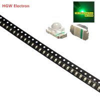 100PCS Highlight 1206 CONVEX head spotlight Emerald Green LED light 3216 ball head green light patch light-emitting Diode Lens Electrical Circuitry Pa