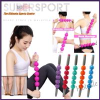 【hot sale】♛♗⊙ C04 Premium Yoga Spiky 5 Ball Massage Stick Relax Muscle Roller Sports Roller Yoga Pilates Ball Facial Cellulite