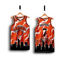 2023 NEWKNICKS CARMELO ANTHONY BASKETBALL JERSEY ฟรีชื่อและหมายเลขที่กำหนดเองเท่านั้น Full Sublimation