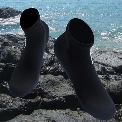 ZHUWNANA 2มม ให้ความอบอุ่น ดำน้ำดูปะการัง ท่องชายหาดครีบถุงเท้า ชุดว่ายน้ำดำน้ำ ถุงเท้าว่ายน้ำ ถุงเท้าดำน้ำ neoprene
