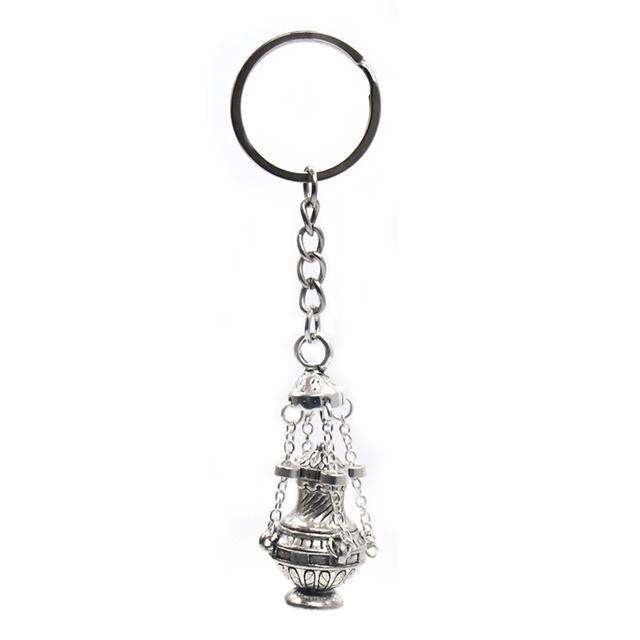 new-souvenirs-gifts-incense-burner-keychain-religious-jewelry-car-pendant-keyfob-accessories