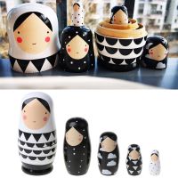 5pcs Set Russian Nesting Dolls Wooden Matryoshka Doll Handmade Painted