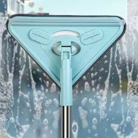 Wall Mop with Long Handle Triangle Microfiber Wall Cleaning Mop Dry and Wet Dust Mop Cleaner for Floor Household Cleaning Mop