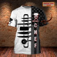 Hot Sale t shirt Custom Name Master Chef 3D All Over Printed Mens Summer Short sleeve O-Neck Unisex Casual sports T-shirt DX19