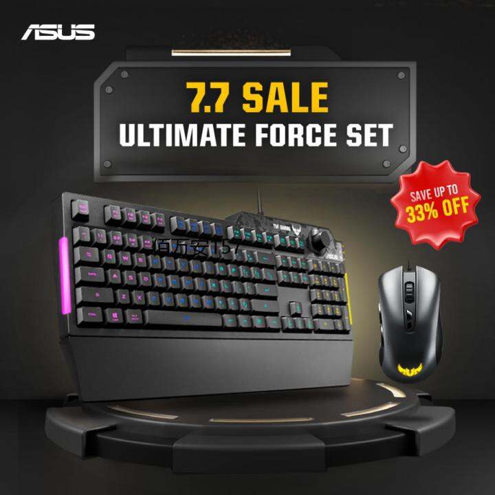 keyboard ASUS TUF Gaming Gear Combo TUF Gaming Mouse M3 and TUF Gaming