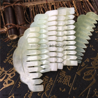 mishun318862 1PC Nature Jade หวีนวดสปาการฝังเข็มหัวทรีทเมนท์ Gua Sha BOARD