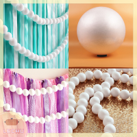 ? LECHU? 10รอบสีขาว80mm Polystyrene Foam Ball การสร้างแบบจำลองทรงกลม styrofoam CRAFT