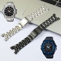 เหมาะสำหรับสายนาฬิกา Casio นาฬิกาข้อมือ GST-W300/B100/S130/400G สายรัดข้อมือโลหะนาฬิกาข้อมือสายสเตนเลส