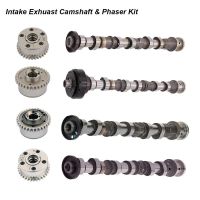 8Pcs Intake &amp; Exhaust ซ้ายและขวา Camshafts &amp; Adjusters Kit เหมาะกับ3.6L Pentastar Chrysler Jeep Dodge Ram 1500 11-18 V6 VVT เครื่องยนต์