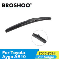 BROSHOO Car Styling Wiper Blades Natural Rubber For Toyota Aygo,2005 2006 2007 2008 2009 2010 2011 2012 2013 2014 2015 2016 2017