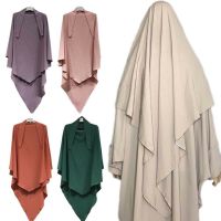 【YF】 Big Size Long Prayer Hijab Headwrap Khimar Muslim Wear For Women Niqab Ramadan Overhead Dubai Turkish One-Piece Jilbab