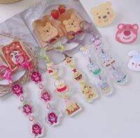 Cute Bag Pendant Lovely Pattern Vivid Bright Portable Anime Key Pendant with Snap Hook for Deco