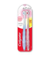 ( มีคูปองส่งฟรี / 2 ด้ามต่อชิ้น )  Colgate คอลเกต คุชชั่น คลีน ขนแปรงนุ่มแน่นพิเศษ แพ็ค 2 ด้าม คละสี (แปรงสีฟัน)