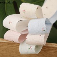 [HOT!] Kewgarden Handmade Tape DIY Hairbow Brooch Accessories Riband 1 quot; 1.5 quot; 10mm 25mm 38mm Floral Cotton Linen Ribbon 10 Yards