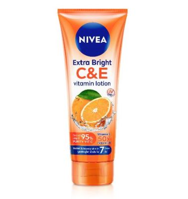 NIVEA Extra Bright C&E Vitamin Lotion 70 ml นีเวีย เอ็กซ์ตร้า ไบรท์ ซี แอนด์ อี วิตามิน โลชั่น 70 มล. (สีส้ม) 1 หลอด