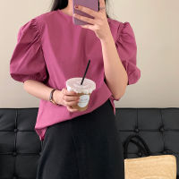 เสื้อเชิ้ต สไตล์เกาหลี สําหรับผู้หญิง korean shirt for women fashion lady blouse elegant puff sleeve shirts top