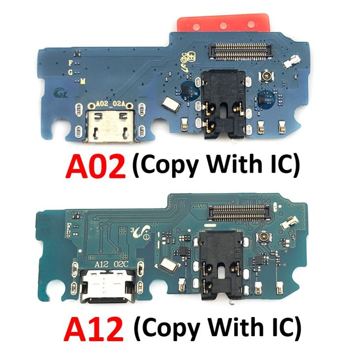 usb-ตัวเชื่อมต่อบอร์ดเฟล็กซ์ชาร์จพอร์ตเหมาะสำหรับ-samsung-a12-a125f-a02-a025f-โมดูลไมโครโฟนสำเนาด้วย-ic