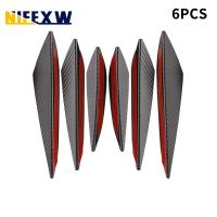 【CW】6pcs/set Front Bumper Lip Decoration Diffuser Splitter Fins Body Spoiler Canards Valence Chin Car Tuning Canard Universal