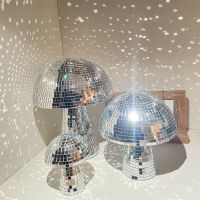 Disco Mushroom Mirror Ball Decor Reflective DJ Lighting For Party Room Table Bar Wedding Home Ornaments Disco Ball Decoration