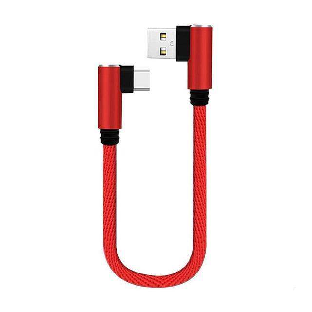 สายชาร์จแบบสั้น25ซม-ข้อศอกคู่90องศา-usb-c-ข้อมูลไมโครสำหรับทุกโทรศัพท์อัจฉริยะ-iphone