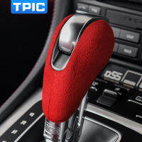 TPIC สำหรับ Porsche Macan Panamera ter 719 911 Alcantara รถเกียร์ Shift Knob Cover สติกเกอร์ Auto อุปกรณ์ตกแต่งภายใน Decals