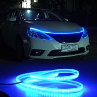 【CC】 Car Hood Atmosphere Lght Strip Exterior Decoration Lighting Headlights Ambient Lamp 12V