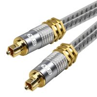 【DT】EMK Top Grade OD8.0mm Spdif Optical Cable Gold Plated Metal Connector Digital Fiber Optical Toslink Audio Cable 1m 1.5m 2m 3m 5m  hot