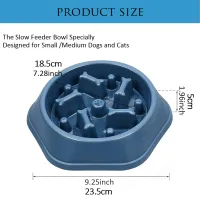 CenKinfo Slow Feeder Dog Cat Bowl Dog Cat Food Bowl Durable Non Skid Pet Bowl Preventing Choking Healthy Design Cat Puppy Bowl