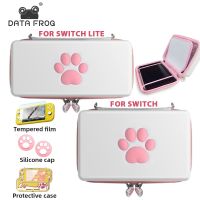 DATA FROG Cute Cat Paw Bag For Compatible-Nintendo Switch Console Hard Portable Travel Carrying Case For Switch Lite Accessories Cases Covers