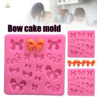 EWYT Gummy แม่พิมพ์ซิลิโคนก้ม Fondant Bowknot ตกแต่งขนมเค้ก Pan 6ที่แตกต่างกัน Bowknot สำหรับ DIY น้ำตาลช้อคโกแลต