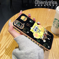 Chenyyyka Caing สำหรับ OPPO A92 OPPO A72 OPPO เคส4G ลายการ์ตูนน่ารักลายสพันชบ็อบสแควร์แพนท์ใหม่กรอบชุบสี่เหลี่ยมนิ่มซิลิกาเจลกันกระแทกเคสมือถือฝาครอบป้องกัน